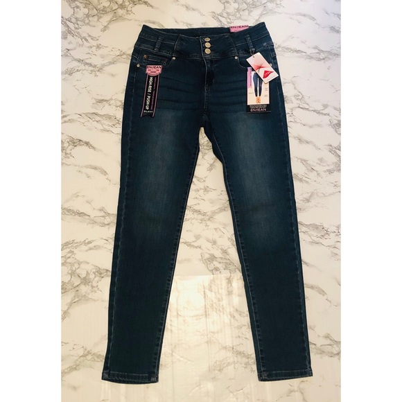 high rise push up jeans